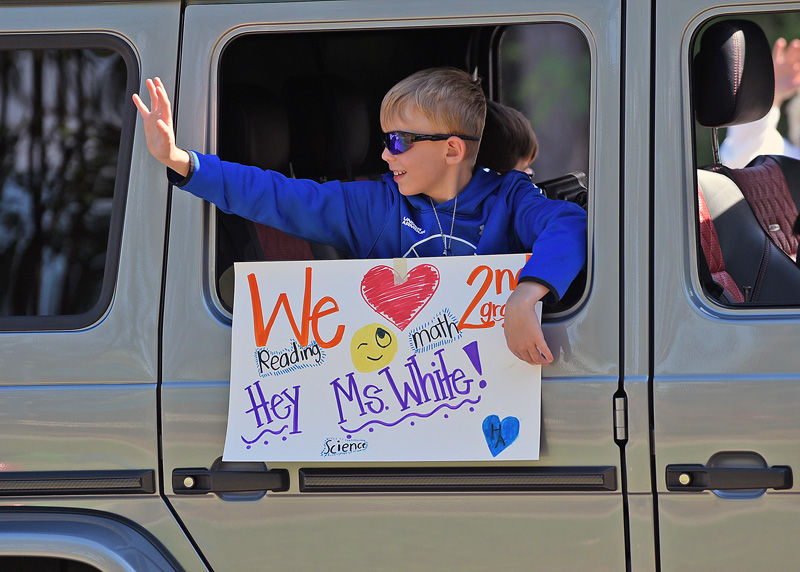 Teachers hold parade for students at Houston Academy